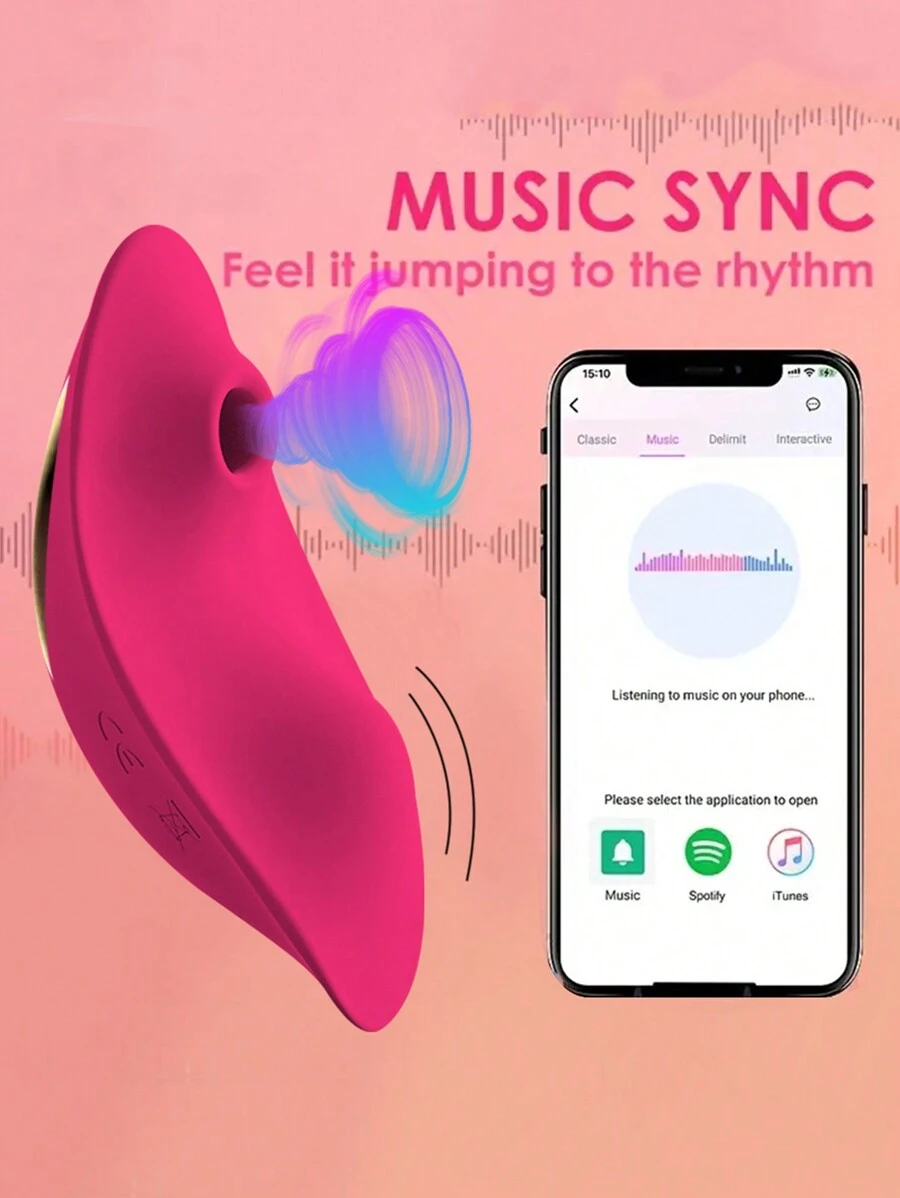 Mini Clitoris Sucker Vibrador de succión de clítoris portátil femenino, para mujeres Control remoto de aplicación con bragas sexy Estimulador de clítoris, Vibrador 2 en 1 9 modos de vibración y 9 de succión para juguetes sexuales Placer para adultos, Bienestar sexual-Rojo