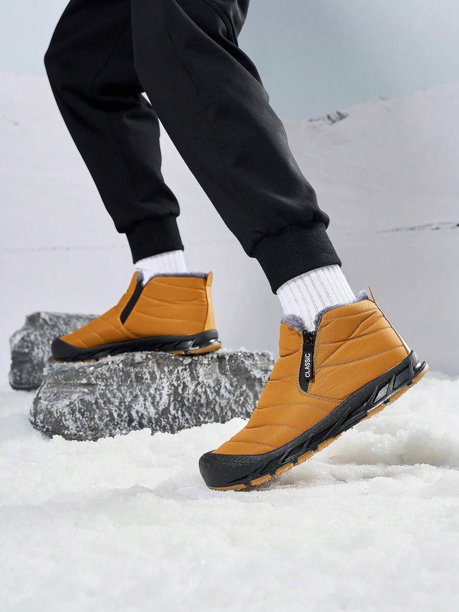 Chaussures De Travail Thermiques En Peluche Haute Densité Résistantes À L'usure D'hiver Pour Hommes