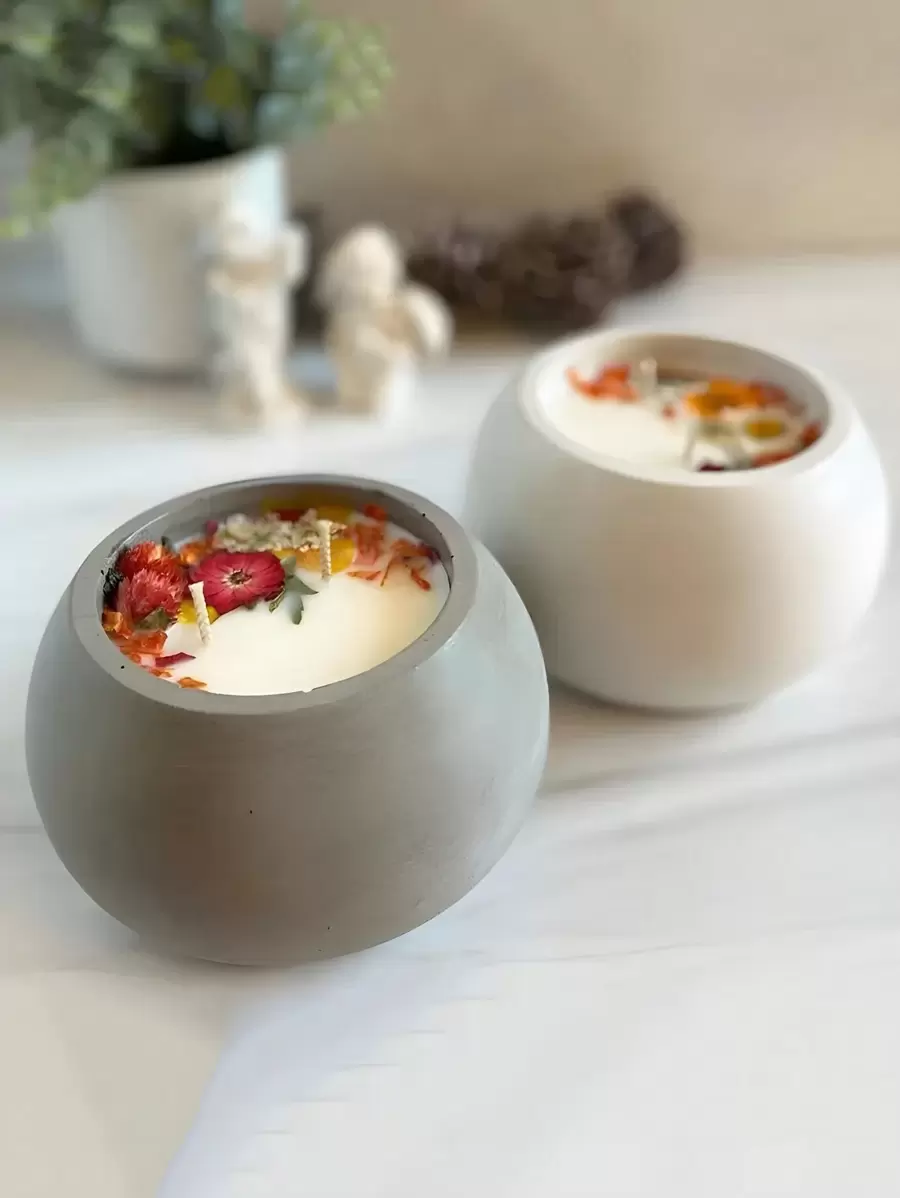 Stampo in silicone rotondo fai-da-te per decorazione e realizzazione di regali, per candele aromaterapiche, scatole per conservazione, cera, colata di gesso, ecc.