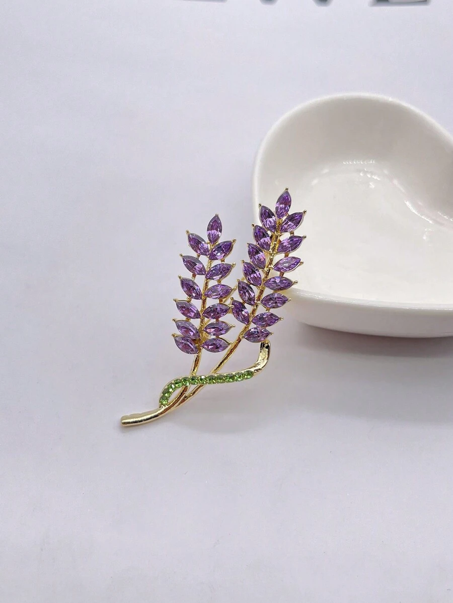 1pc Purple Tassel Brooch, 2025 New Fashionable Cheongsam Accessory And Exquisite Barley Flower Pin For High-End Women's Wear Valentines, Mom, Mother, Mother's Day, Gift