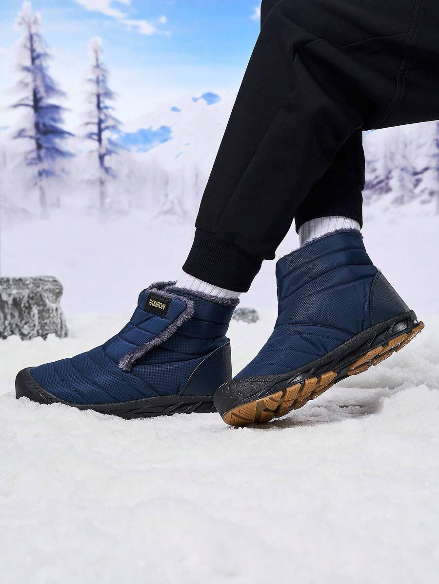 Bottes De Travail D'hiver À La Mode Pour Le Bureau, Résistantes À L'abrasion, Épaisses Et Chaudes
