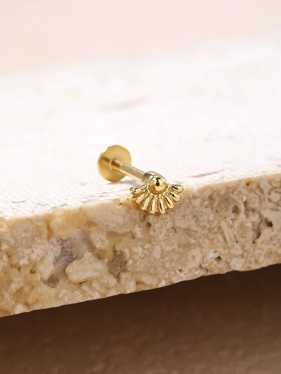 1pc Fashionable Simple Mini Titanium Steel Stud Earring Suitable For Women's Daily Wear