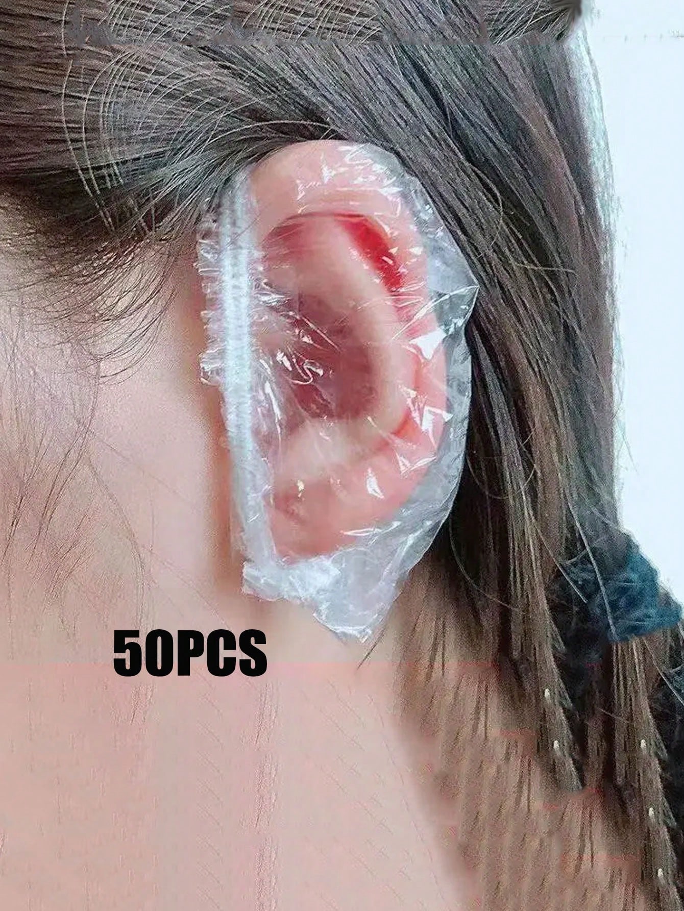 50PCS Waterproof Ear Covers Shower Ear Covers Clear Disposable Ear