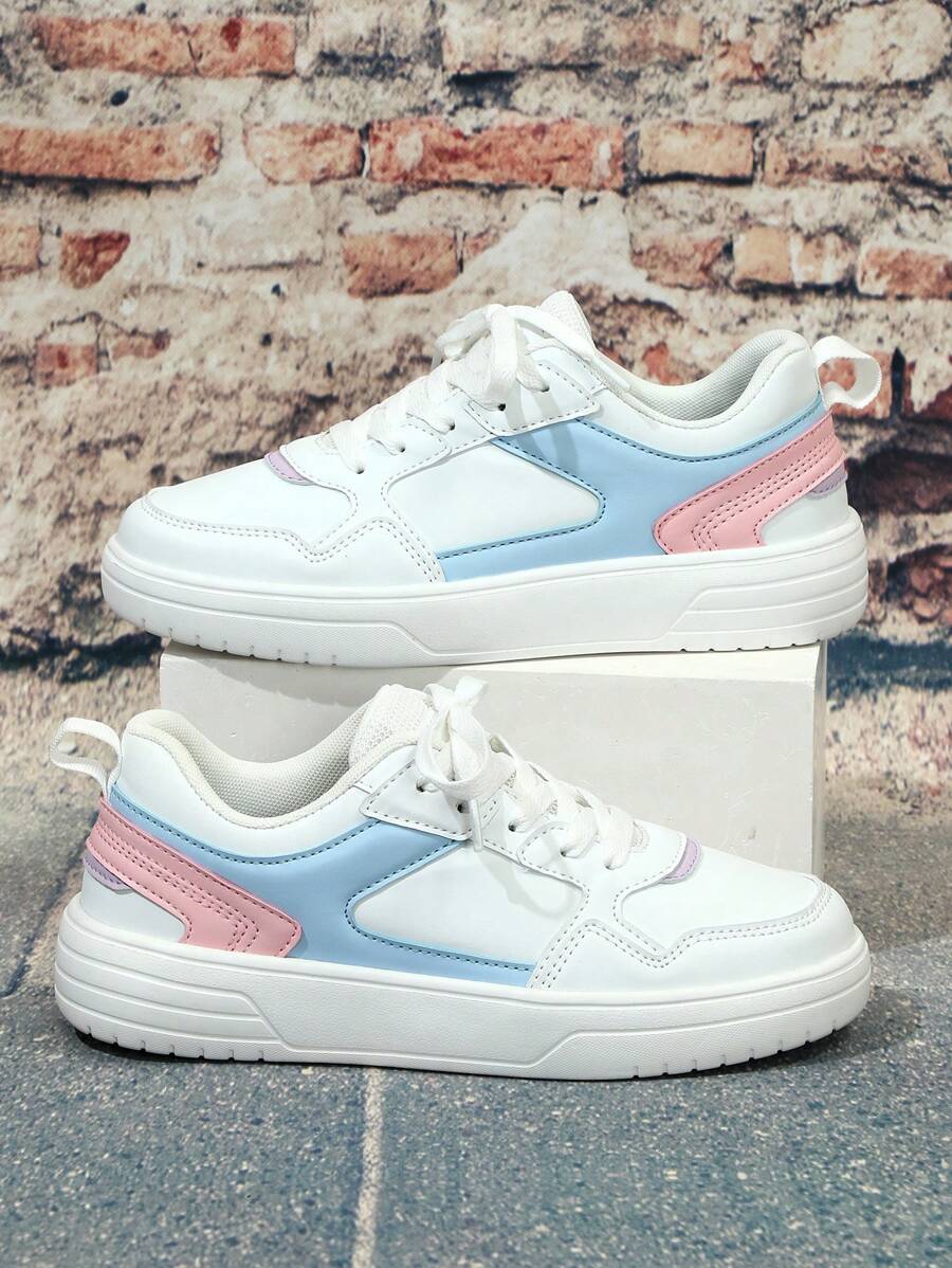 Men's White Sneakers, Summer Breathable Casual Sport Shoes, Versatile Flat Shoes