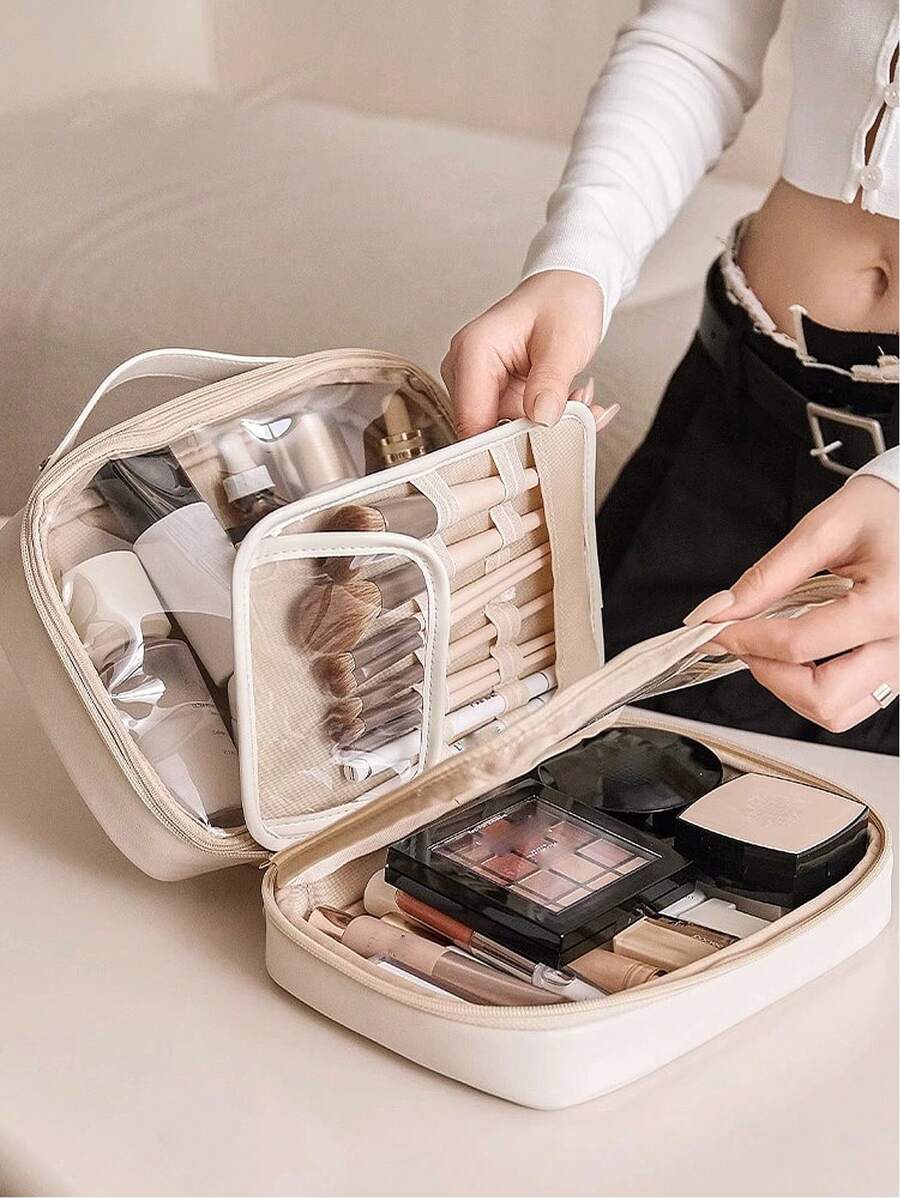 Large Capacity Waterproof Travel Portable Storage Bag Cosmetic Bag Makeup Bag Make Up Organizer Toiletry Bag Makeup Storage Wash Bag Waterproof Makeup Brushes Storage Makeup Bags