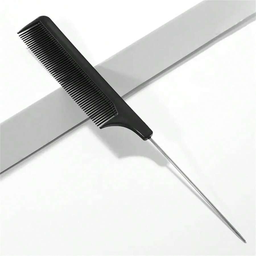 Professional Pointed Tail Hair Comb Anti-Static Hair Dye Brush Barber Steel Needle Comb Salon Hairdresser Barber Accessories,Hair Tools,Hair Products And Accessories For Barber Salon Beauty Travel Essentials