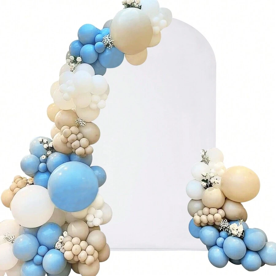 1pc Spandex Wedding Arch Cover, 2-Sided Fitted Round Top Chiara Backdrop Stand Covers For Wedding Birthday Party Shower Banquet Arch Decoration