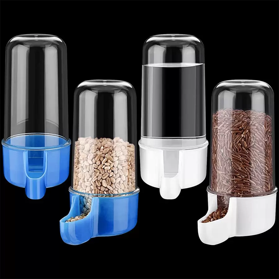 2/4pcs Automatic 200ml Bird Water Feeder, Transparent Visible Drinking Bottle For Parrots, Bird Cage Accessories