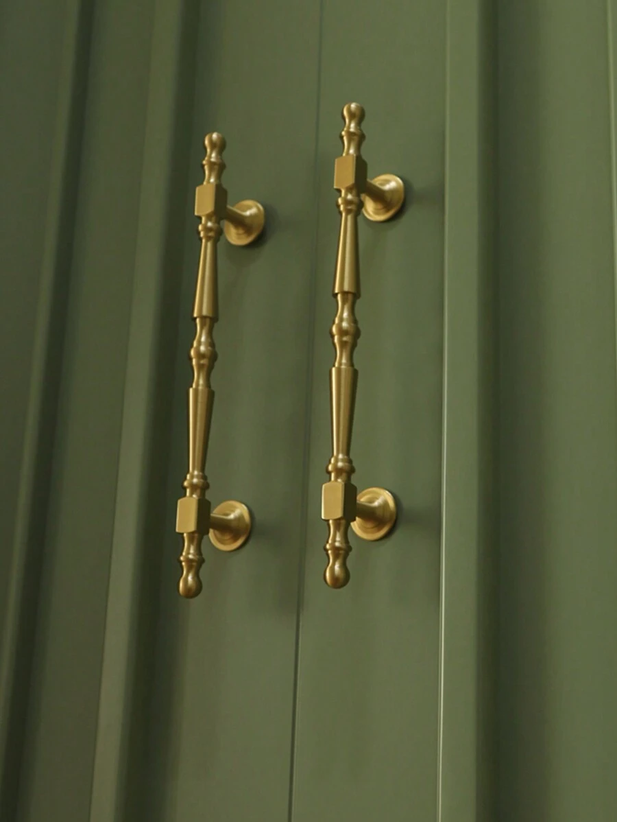 brass handle small French light luxury cabinet door handle retro wardrobe cabinet gold drawer handle