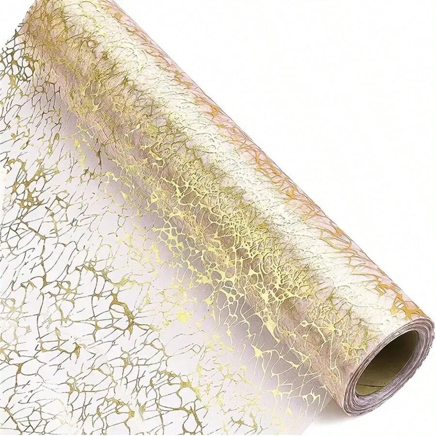1 Roll Metallic Shiny Rose Gold Table Runner, 11 X 108 Inches Reusable Glitter Surface Table Runner For Party, Christmas, Valentine's Day, Birthday