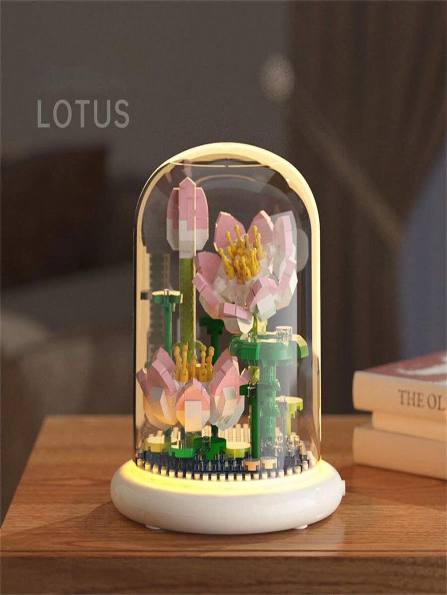 Eternal Lotus Building Blocks Bouquet Educational Puzzle Flower Toy Micro Particles Building Blocks