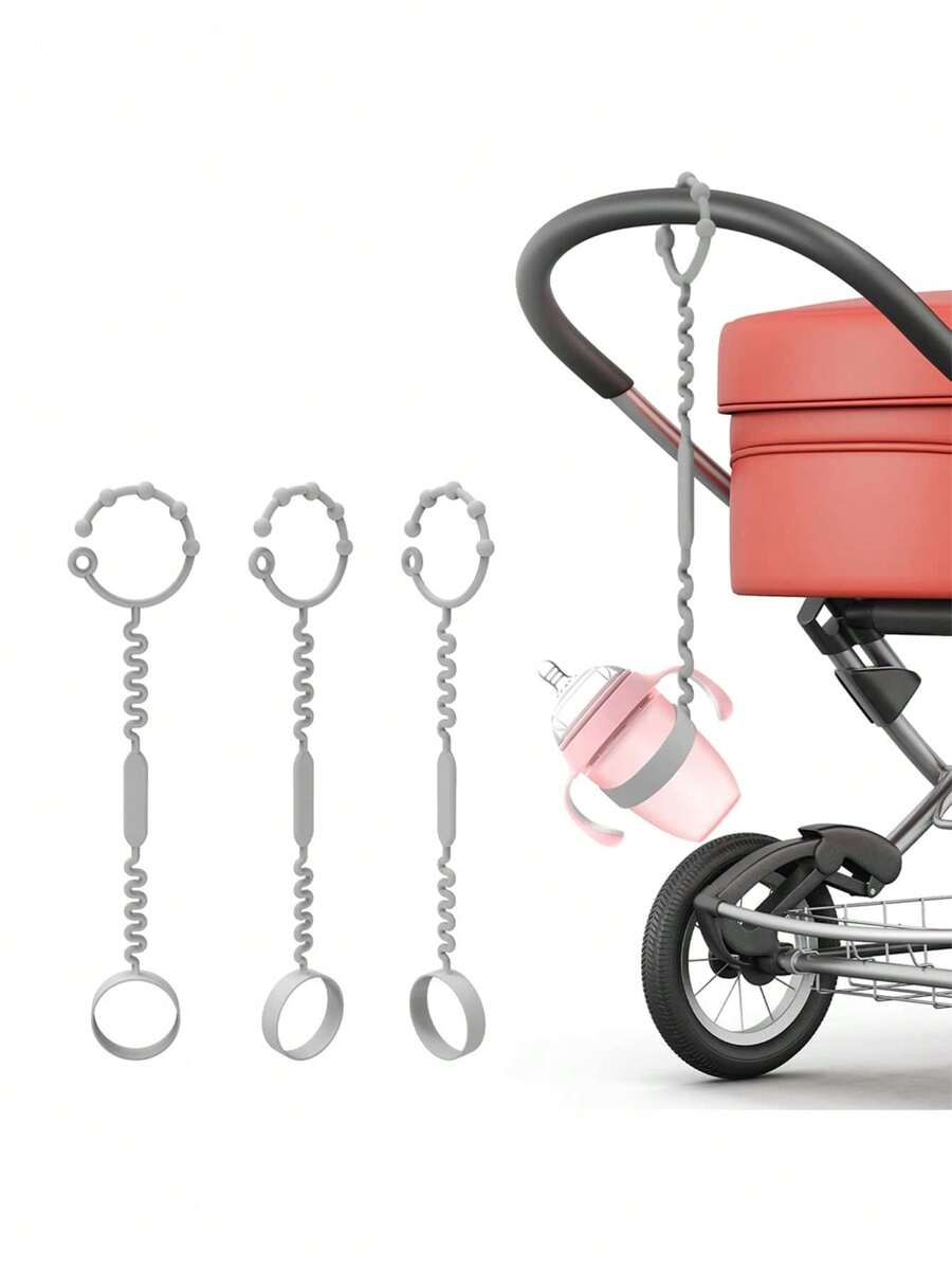 Silikon Anti-fall Seil Für Babyflaschen, Wasserflaschen Und Spielzeug. Geeignet Für Kinderwagen, Hochstühle Und Autositze. Enthält Kein Bpa.