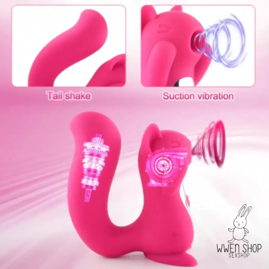 Vibrador estimulador de clítoris en forma de ardilla para mujer, succionador de lengua, pezón, Vagina, masturbador, Juguetes sexuales de succión, Vibradores masturbadores para mujeres, Juguetes sexuales de succión, estimulador de clítoris en forma de ardilla, succionador de lengua, pezón y Vagina