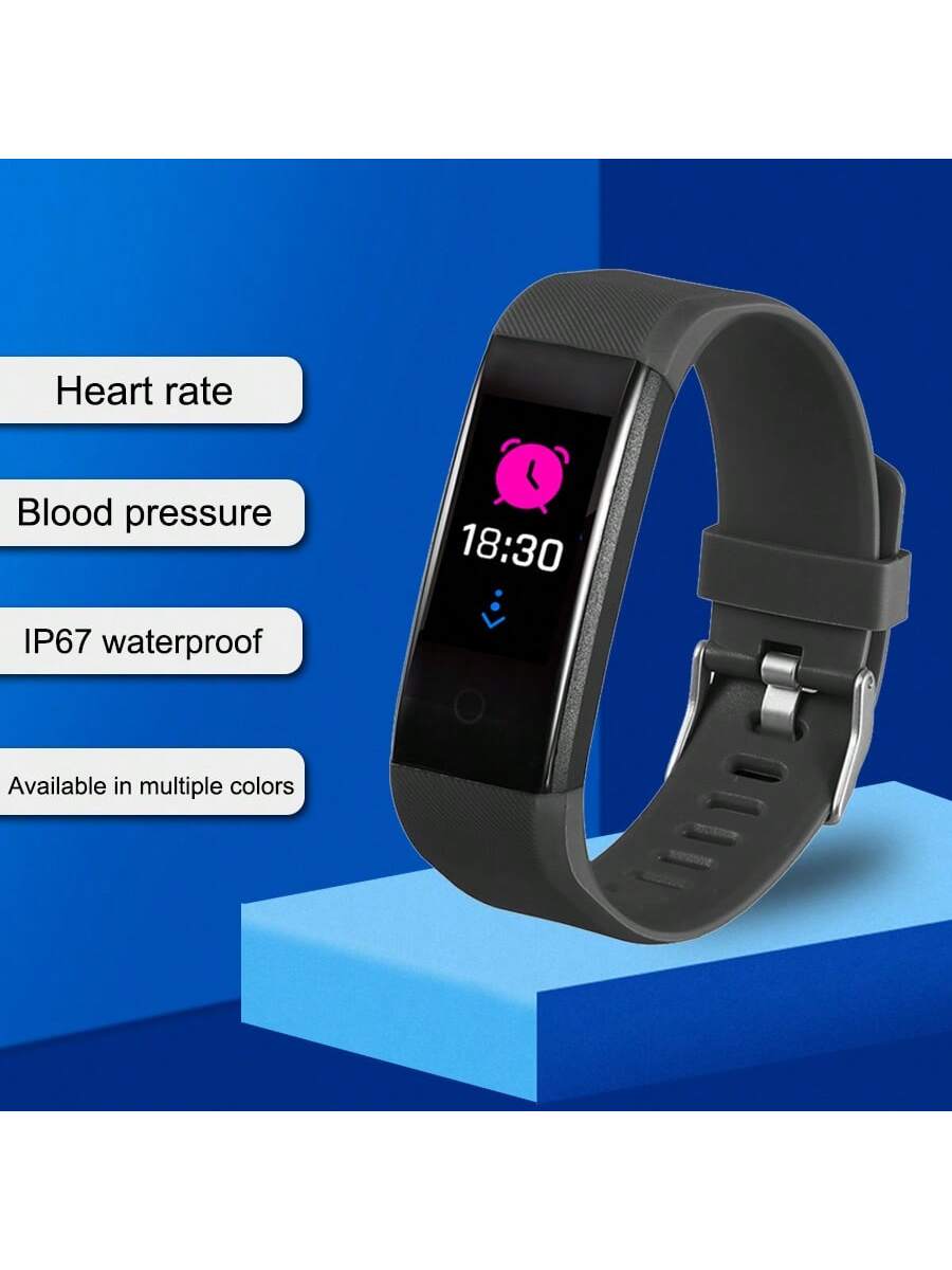 1pc unisex silicone strap touchscreen multifunctional smart watch with