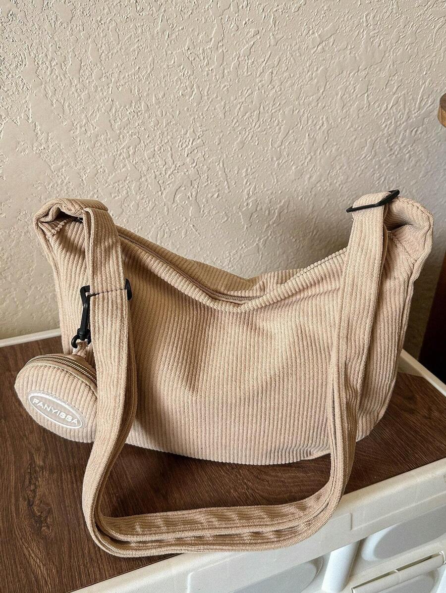 Bolsa De Hombro De Terciopelo Con Estilo Coreano Ins 2023 Para Chicas, Bolsillo De Mano Simple Con Bolsillo Para Monedas