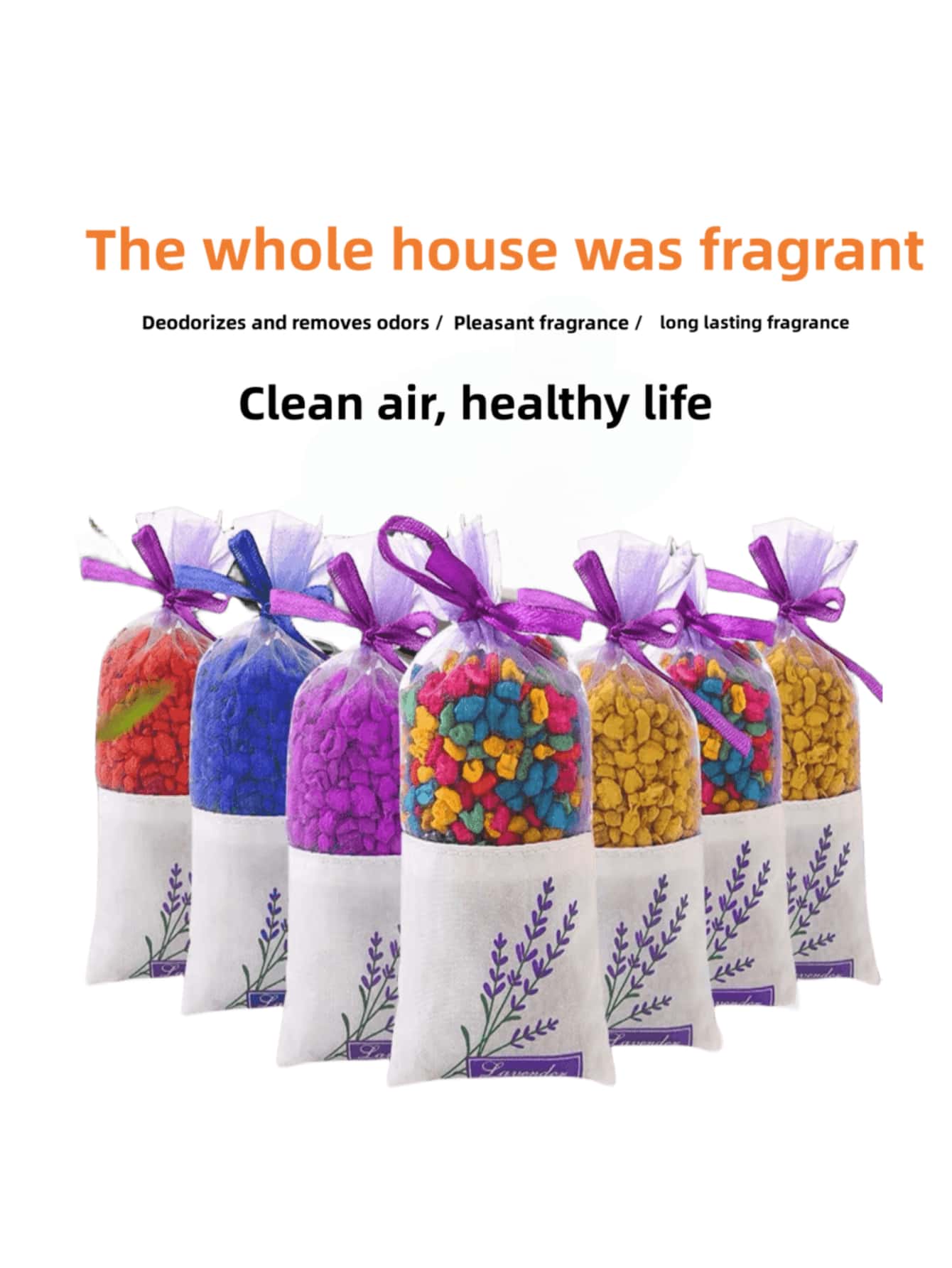 1 Pack Lavender Scented Sachet, Air Freshener Bags Natural Deodorizer