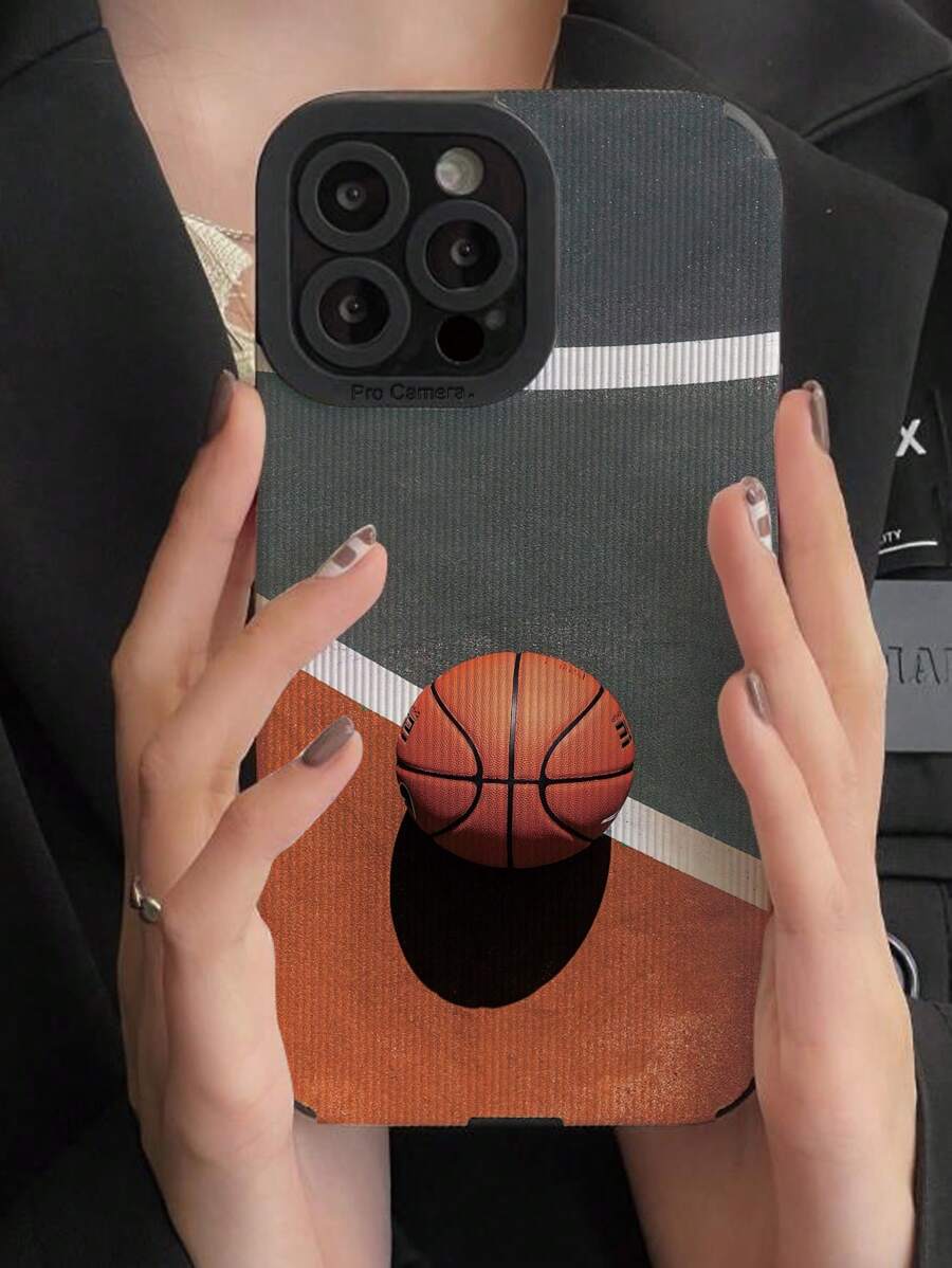 1pc Realistic Basketball And Projection Design Phone Case