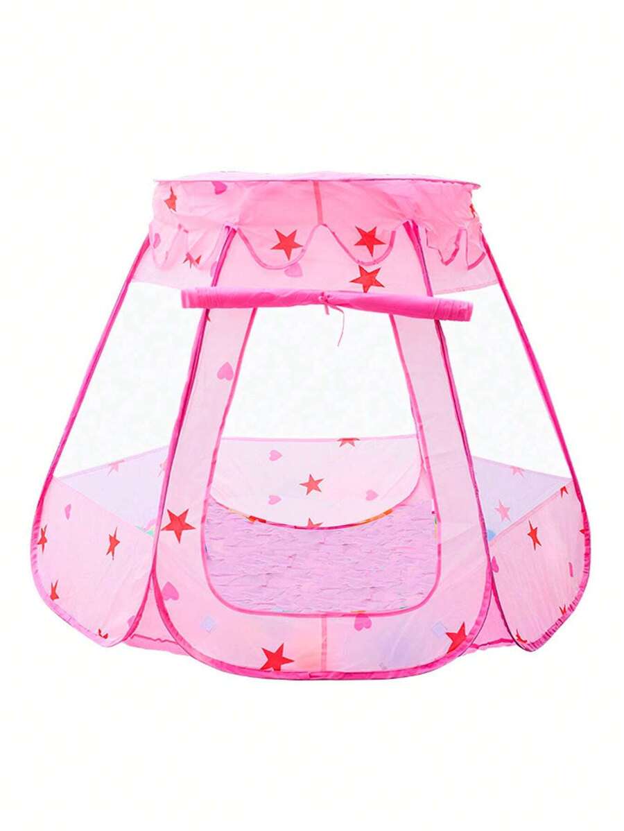 Tienda Con Patrón De Estrella Rosa (sin Bolas) Tienda De Juguete Para Niños, Carpa Para Piscina De Bolas Oceánicas De Interior/exterior, Casa De Juegos Star Tent, Tienda Plegable Portátil Para Chicos Y Chicas De 3 A 10 Años, Regalo De Navidad, Día De Acción De Gracias O Cumpleaños