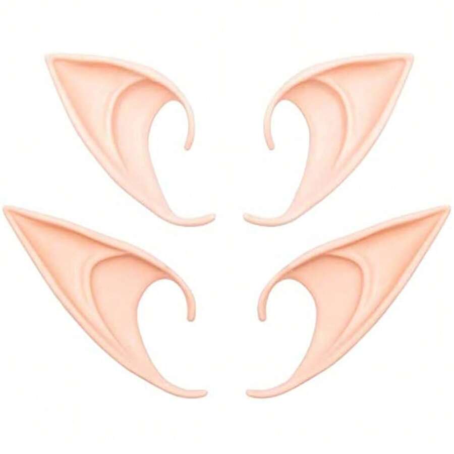 2pairs Elf Ears For Cosplay, Anime Party Costume, Christmas Party, Vampire Fairy Dress-Up Halloween