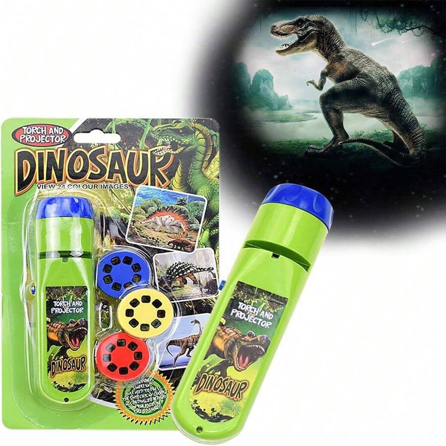 1 Stück Dinosaurier Taschenlampe Und Projektor Mit 3 Scheiben 24 Bilder, Dinosaurier Spielzeug Für Jungen, Coole Kinder Taschenlampe, Dinosauier Geschenkidee Für Kleinkinder Und 3+ Jahre Alte Jungen, Mädchen, Geburtstagsgeschenk (ohne Batterie)