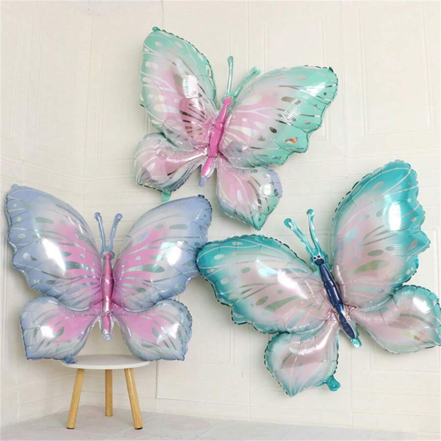 3pcs Butterfly Shaped Balloons,