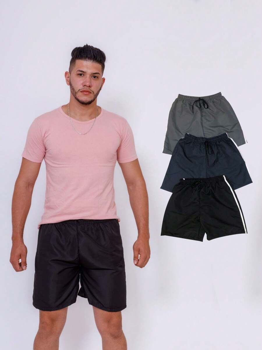 Kit com 3 Bermudas Tactel Masculina