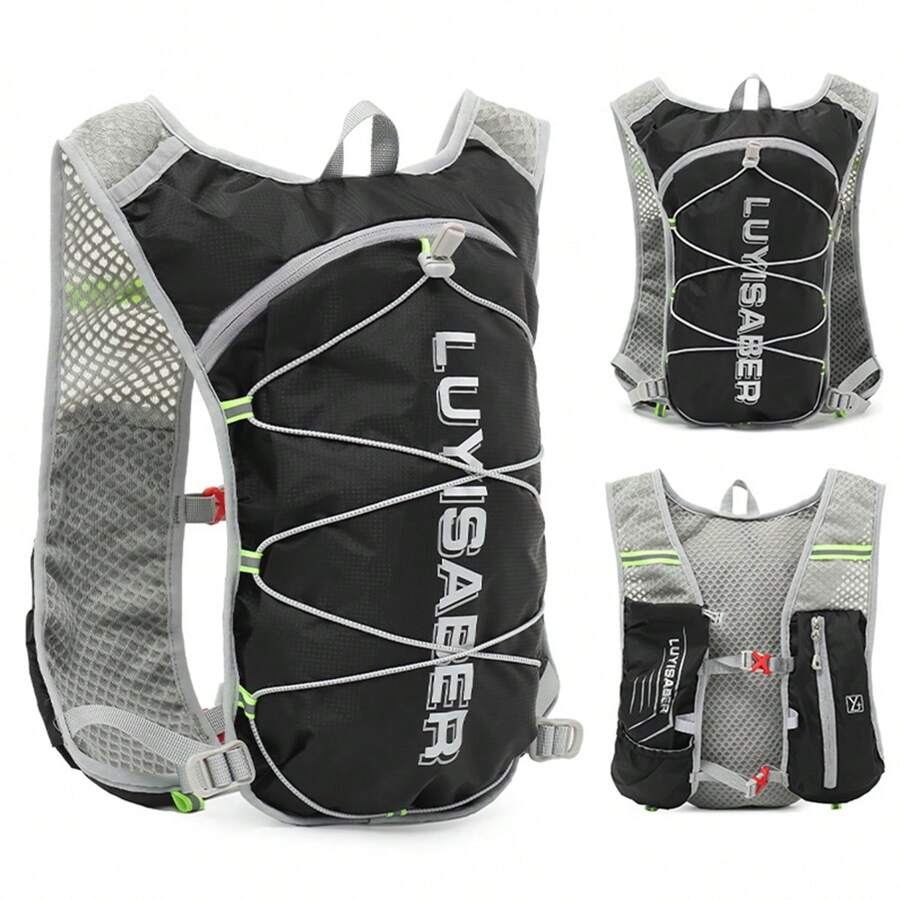 Hydration Vest Backpack 5l For Marathon Runner, Lightweight Running Backpack For Water Bag, Waterproof Sports Storage Bag, Running Hydration Waist Pack, Suitable For Triathlon, Marathon, Hiking, Running (Water Bag Not Included)Sport Bag School Backpack Drawstring Bag Rucksack Basketball Bag Drawstring Backpack Football Bag Sport Backpack College Student For Gym Travel Exercise Yoga Outdoor Outing Cycling Hiking Waterproof Lightweight Large Capacity Portable Accessories