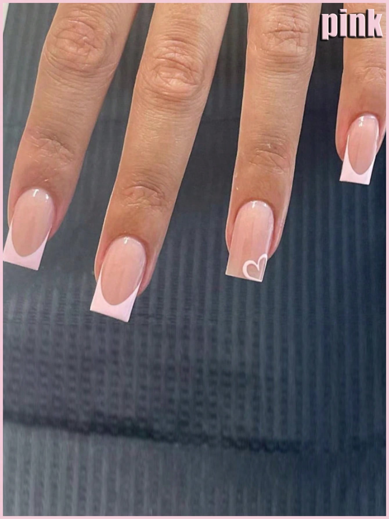 Elevate Your Style With 24pcs Pink Long Square French Fake Nails With