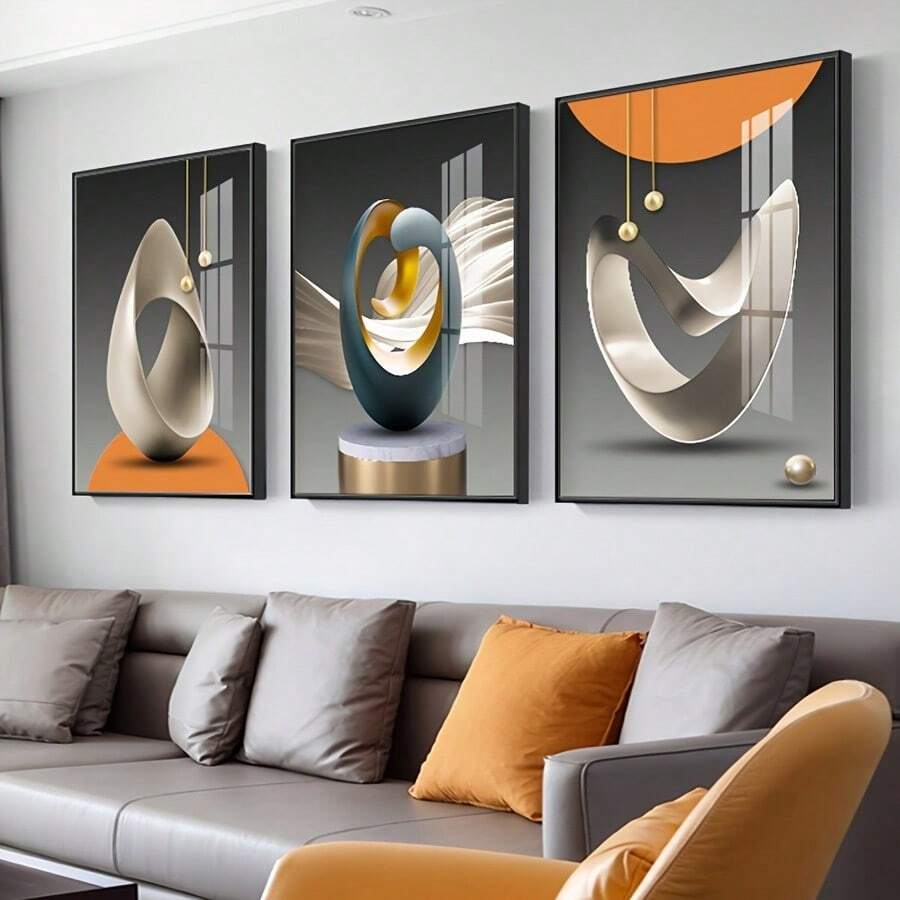 3-delige set wanddecoraties voor woonkamer en slaapkamer, woondecoratie, nieuwjaarscadeaus voor haar/hem, canvasprints zonder lijst, posters voor de kamer, maximalistische wanddecoratie, esthetische kamerdecoratie, spullen voor kamerdecoratie, woonkamer, slaapkamer, kantoordecoratie