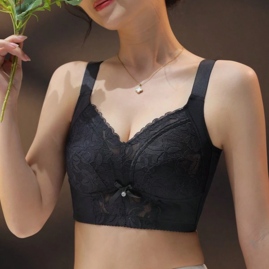 Ultra-Thin Underwear For Women With Large Breasts And Small Breasts, Wireless Push-Up Anti-Sagging Bra Lingerie