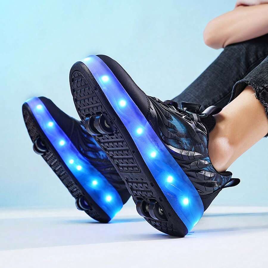 Radrolle leicht klassisch Modisch einfach Vielseitig Student Outdoor Sportlich Freizeit Doppel Rollschuhe