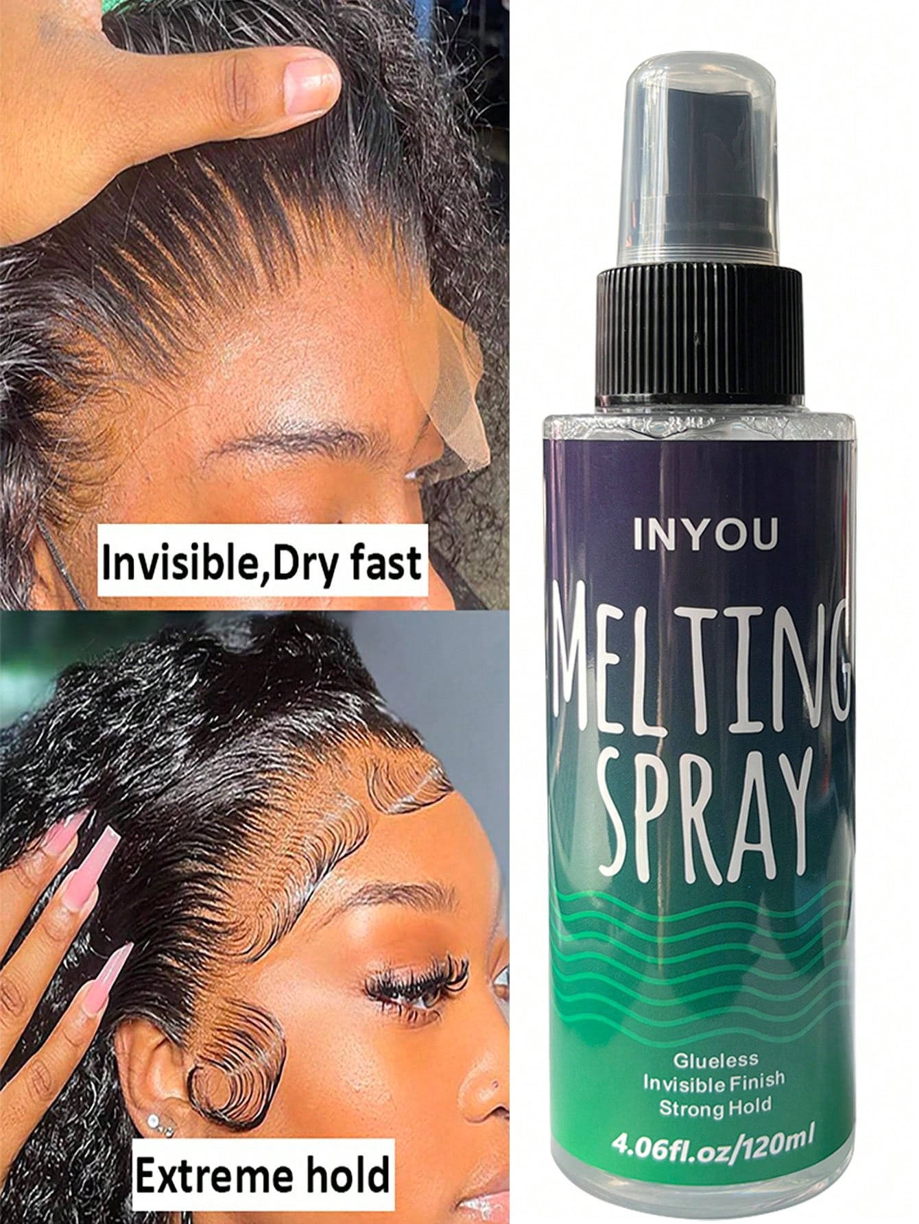 Lace Melting Spray And Holding Spray 120ml Extreme Hold Melting Spray 