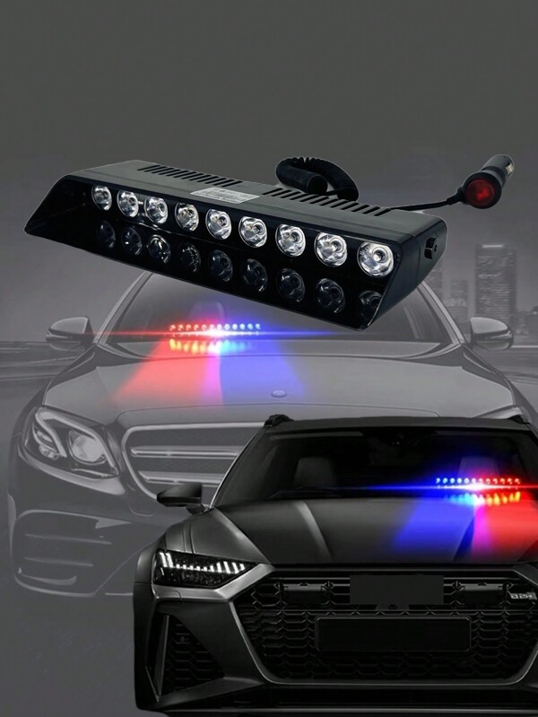 One 12v Yellow 9led Car Strobe Light, Suction Cup Strobe Light Warning