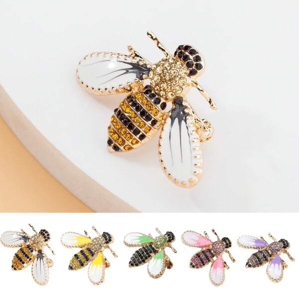 Rhinestone Decor Bee Brooch SHEIN USA