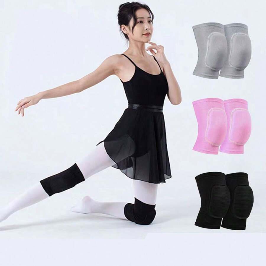 2pcs Sleeve Type Thickened Pad Anti-Collision Dance Kneeling Exercise Knee Pads, Suitable For Sports Such As Volleyball,Roller Skating, Cycling, Dance, Buddha Worship, Etc Gym Accessories Knee Support Sports Knee Pads Gym Knee Pads