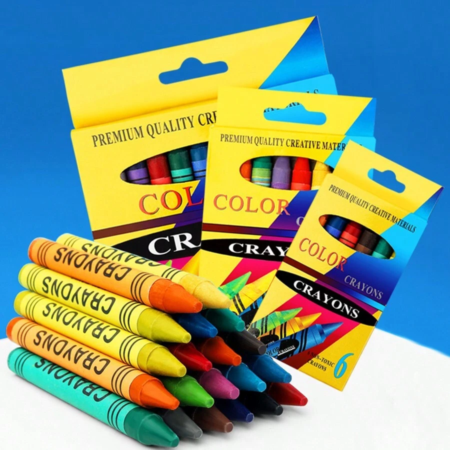 1 Set mit 6/8/12/24 Farben Öl-Pastellmalkreiden für Anfänger, DIY-Wachsmalstift-Set. Geeignet für Partys, Weihnachten, Geburtstaggeschenke. Schulbeginn, Schulbeginn, Schulmaterial