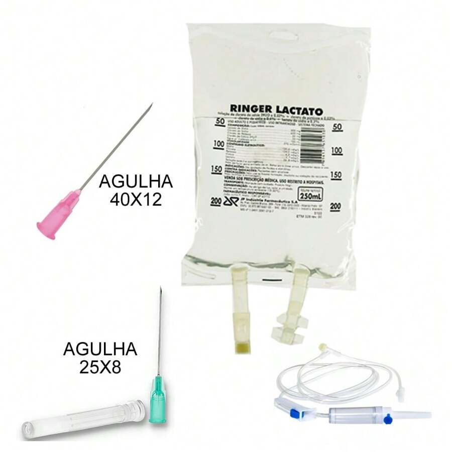 KIT FLUIDOTERAPIA COM RINGER LACTATO 250ML - UN