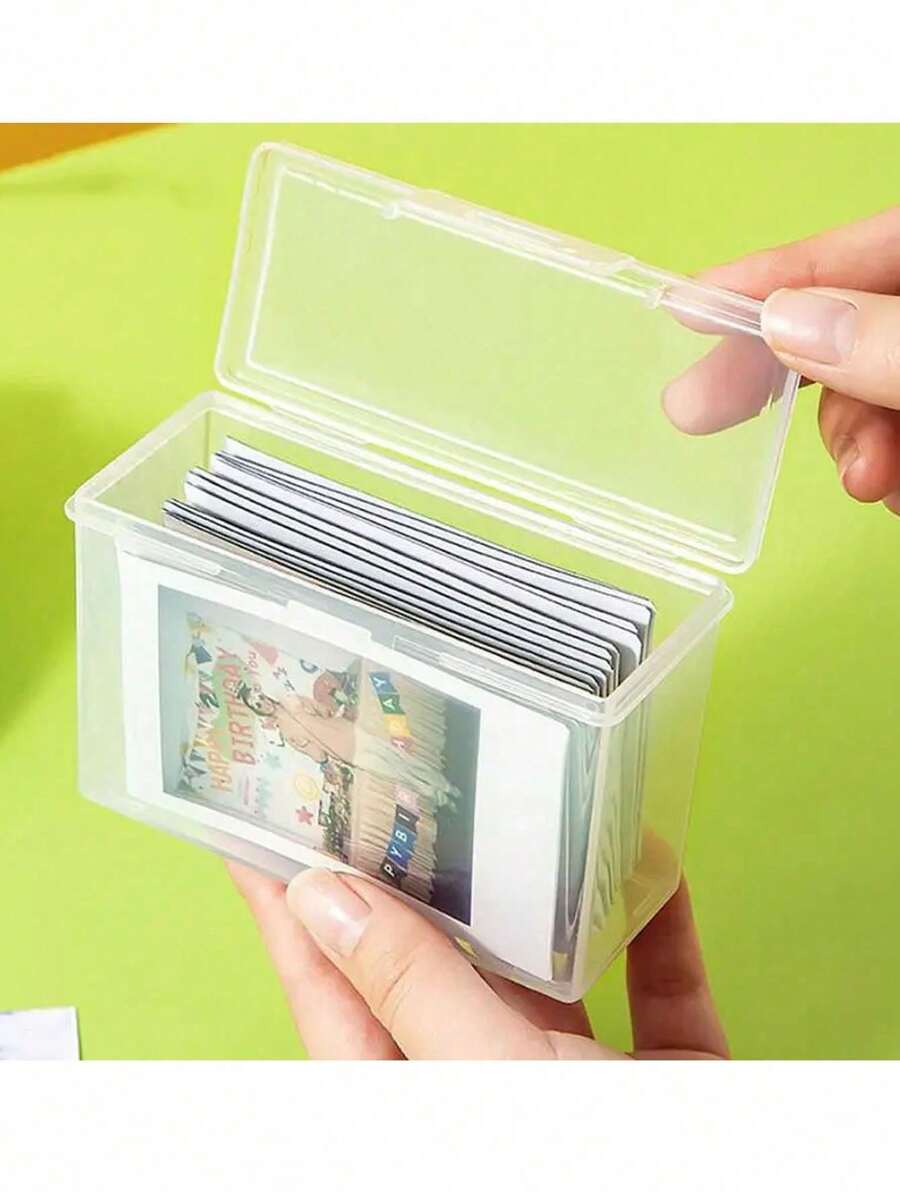 1PC Transparent Idol Kpop Albums Photo Storage Photo cards Small Card Collection Organizer Box Case Container
