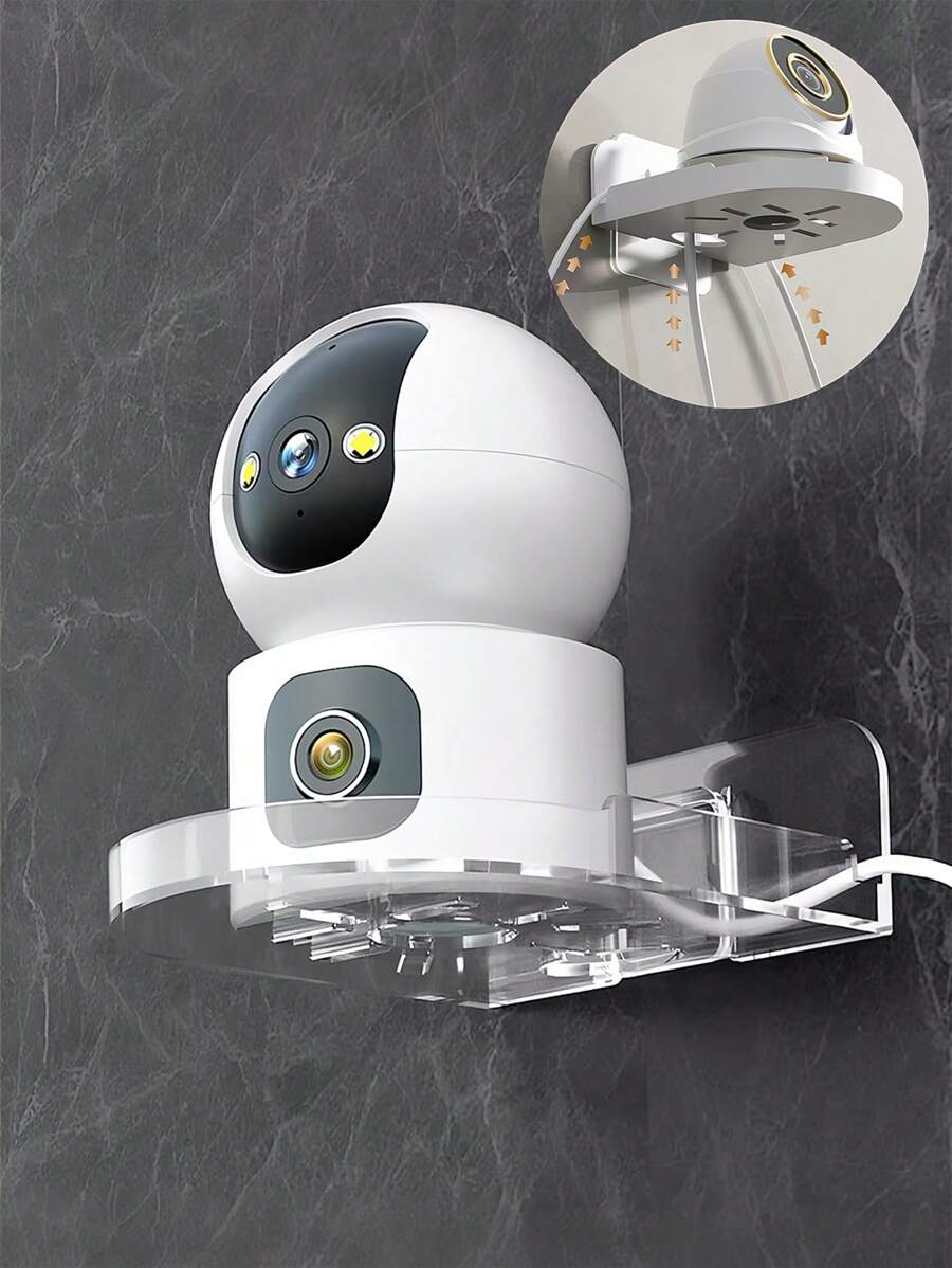 1pc Wall-mounted Camera Bracket, Monitoring Tray, Multifunctional Home Wall Shelf