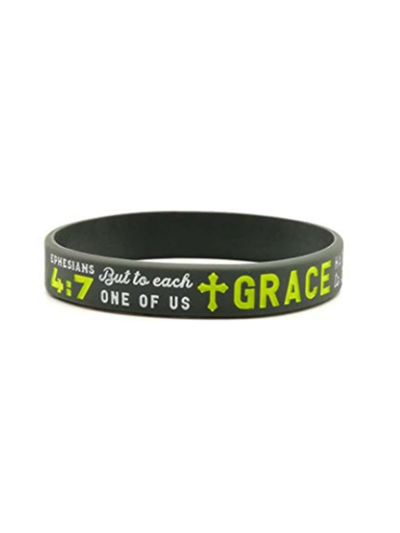 1PC Christian Inspirational believe peace grace faith bible verse rubber bracelet silicone