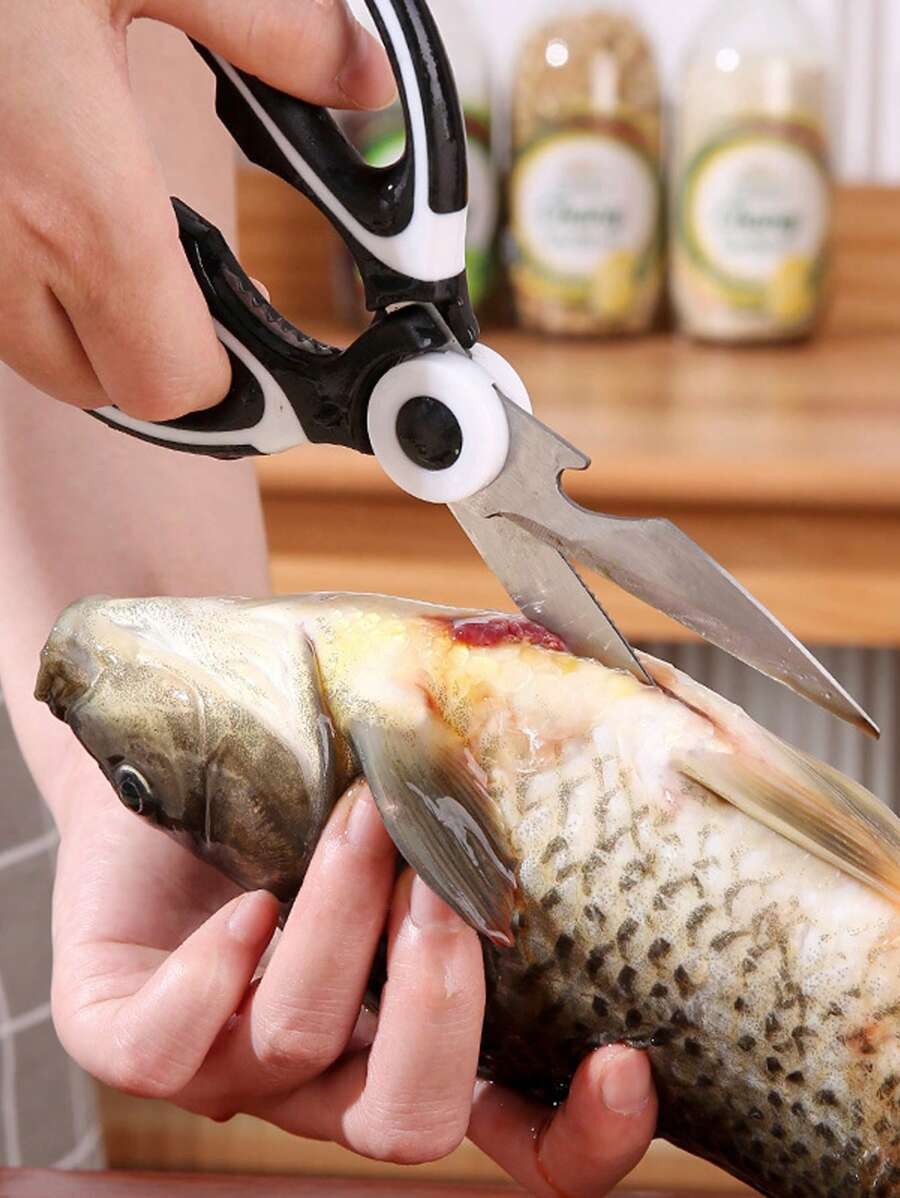 1 pezzo Forbici da cucina multifunzionali, design a forma di panda, forbici per pollame/carne/ossa, uso intensivo per cottura, grigliate, uso domestico