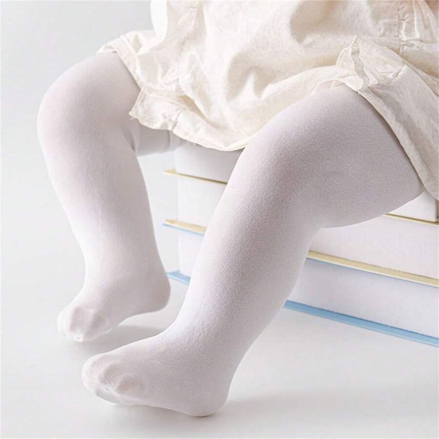 Einfarbige Samtstrumpfhosen Mit Hoher Elastizität Für Baby Mädchen, Winter Tanzsocken
