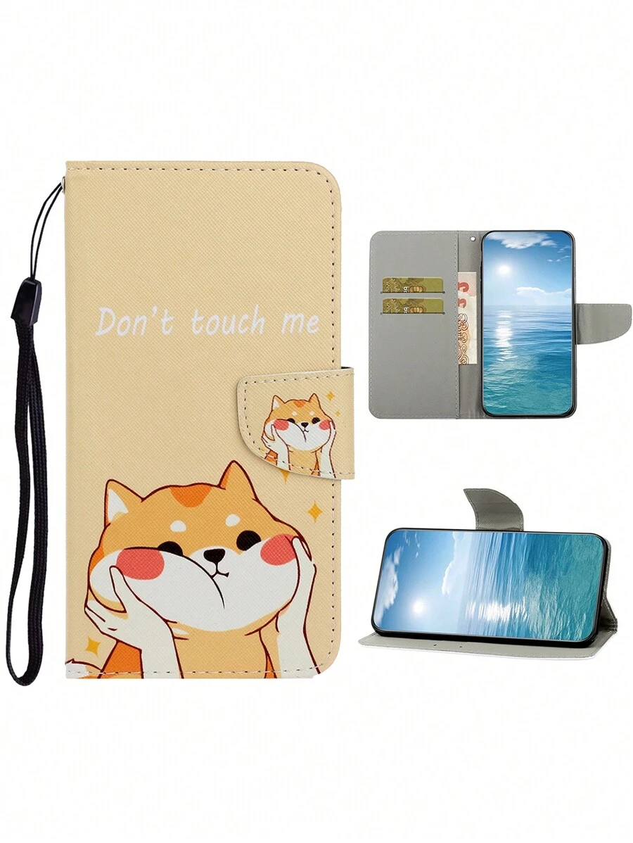 Cute Leather Wallet Phone Case With Card Slots Compatible With Samsung, Iphone, Redmi, Xiaomi, Oppo, Realme, Vivo, Pixel Phones Featuring Tpu Shockproof Protection