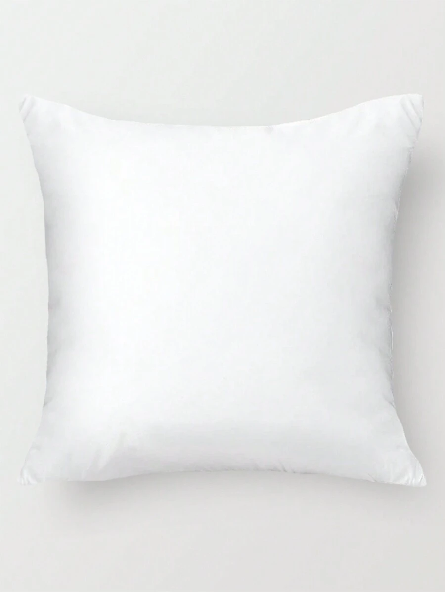 1pc Square Cushion Core In White With Hidden Zipper, Soft And Plumpy. Multiple Sizes Available For Casual Home Decor, Indoor Sofa, Bedroom, Dorm Room Use, Bedding, Pillows, Pillow Inserts, Pillows For Bed, Pillow Core