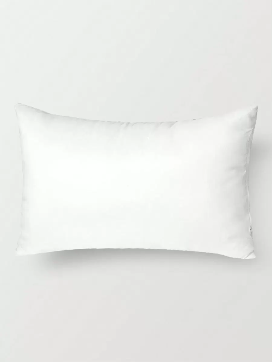 1pc White Waist Pillow Core, Casual Simple Style Soft Fluffy Lumbar Cushion, For Office, Home, Living Room, Sofa Decoration And Support, Bedding, Pillows For Bed, Pillow Inserts