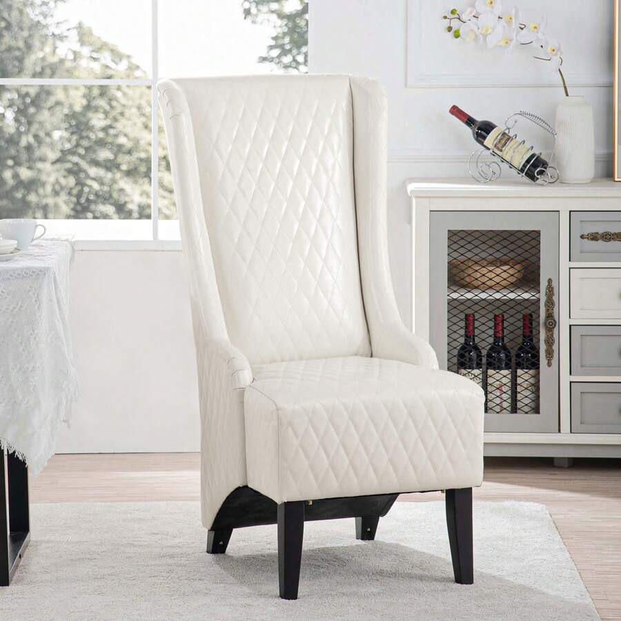MERAX 23.03" Wide Wing Back Chair ,Side Chair For Living Room,PU Cover/Fabric Cover