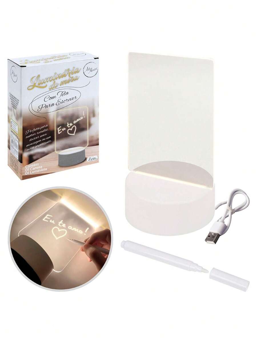 Luminária De Mesa Com Tela Para Escrever