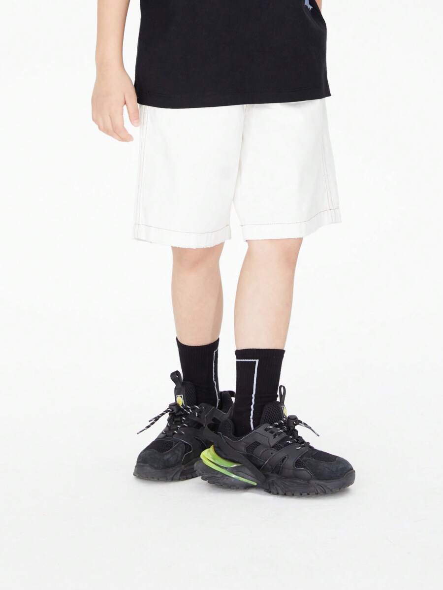 Annil Boys' Summer Cotton Loose Casual Capris