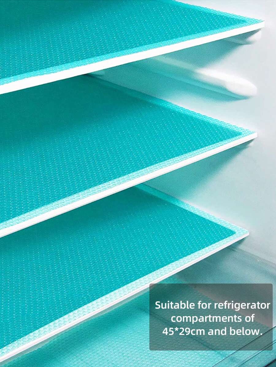 4pcs Solid Color Moisture-Proof Drawer Mat, Blue Anti-Slip Shelf Liner For Household For School,Office,Household,Travel