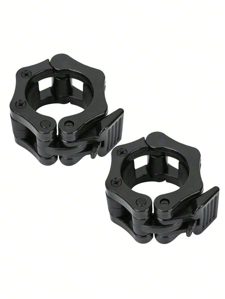 2pcs Barbell Clamps Collar Quick Release Barbell Clips Dumbbell Clasp, Weight Bar Plate, Anti-Skid, Safe Lock For Weightlifting Workout, Fitness Gym Accessories